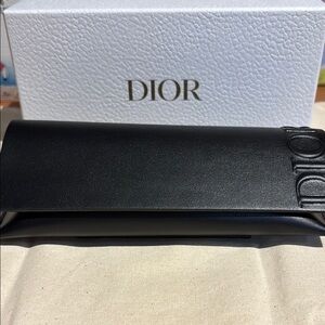 Dior Black Leather Eyewear Case